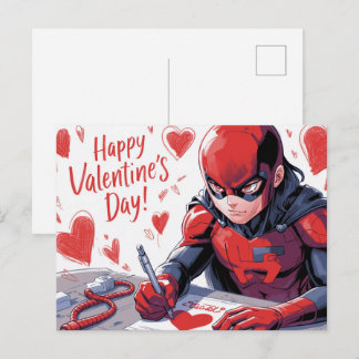 Cartão Postal Happy Valentine’s Day Super-Héros -3