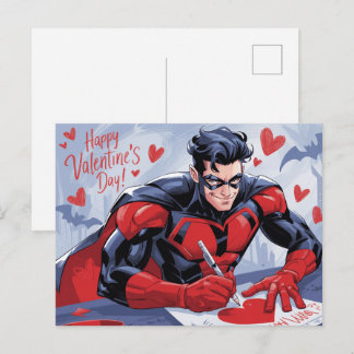 Cartão Postal Happy Valentine’s Day Super-Héros -4