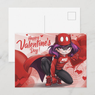 Cartão Postal Happy Valentine’s Day Super-Héros -5