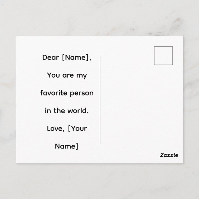 Cartão Postal Happy Valentine’s Day – You and Me Romantic Love  (Verso)