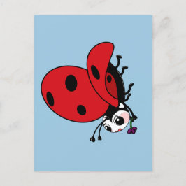 Cartão Postal Happy Wings Ladybug