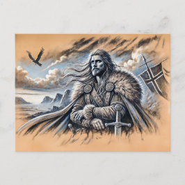 Cartão Postal Harald Fairhair no Desenho do Chalk Pastel