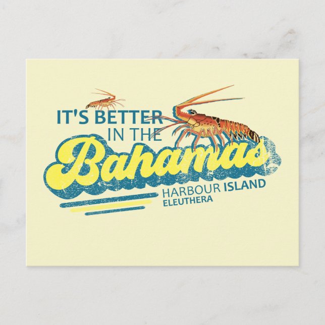 Cartão Postal Harbor Island Bahamas — Pós-Cartaz de Vaga Cruise (Frente)