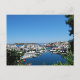 Cartão Postal Harbor of Agios Nikolaos