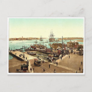 Cartão Postal Harbour, Portsmouth, Inglaterra Classic Photochrom