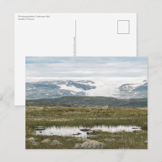 Cartão Postal Hardangervidda Noruega (Frente/Verso)