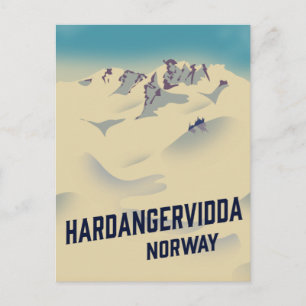 Cartão Postal Hardangervidda poster de férias da Noruega.