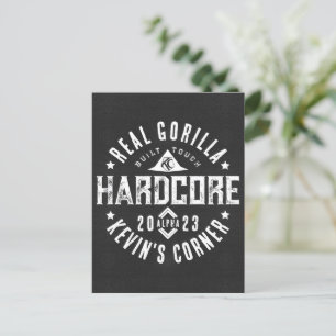 Cartão Postal HARDCORE Real Gorilla Construído Por Homem Alfa Du