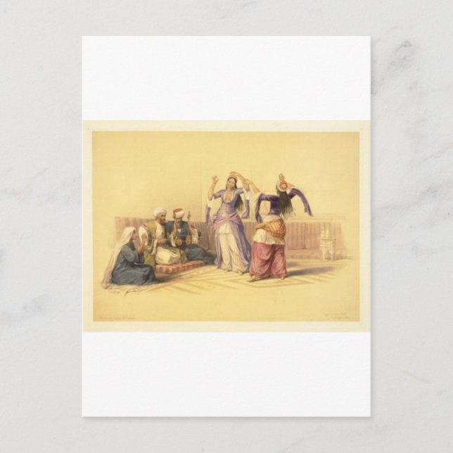 Cartão Postal Harem Dancing Girls Cairo (Frente)