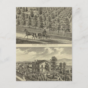 Cartão Postal Hargis, residências Cheney