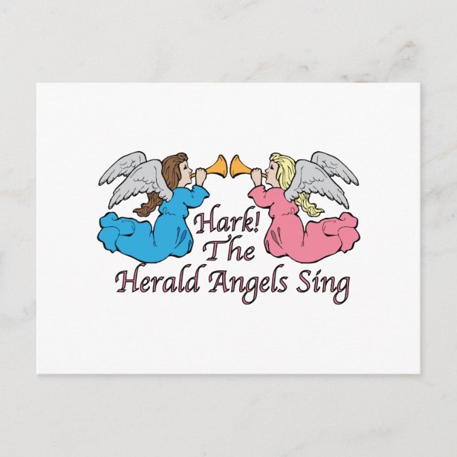 Cartão Postal Hark! The Herald Angels Sing (Frente)