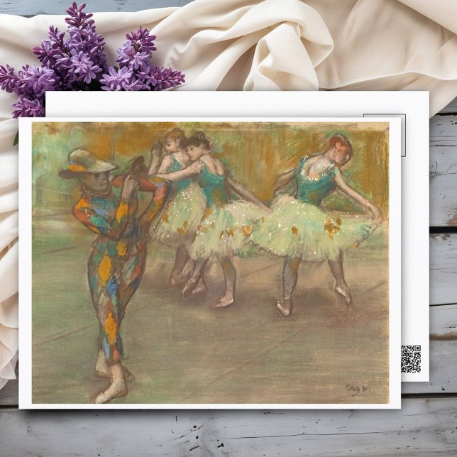 Cartão Postal Harlequin Dance, Impressionista de Degas (Criador carregado)