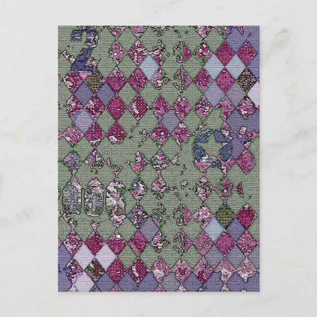 Cartão Postal Harlequin Design (Frente)