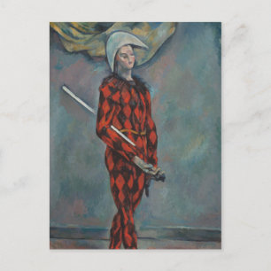 Cartão Postal Harlequin (Joker) (por Paul Cézanne)