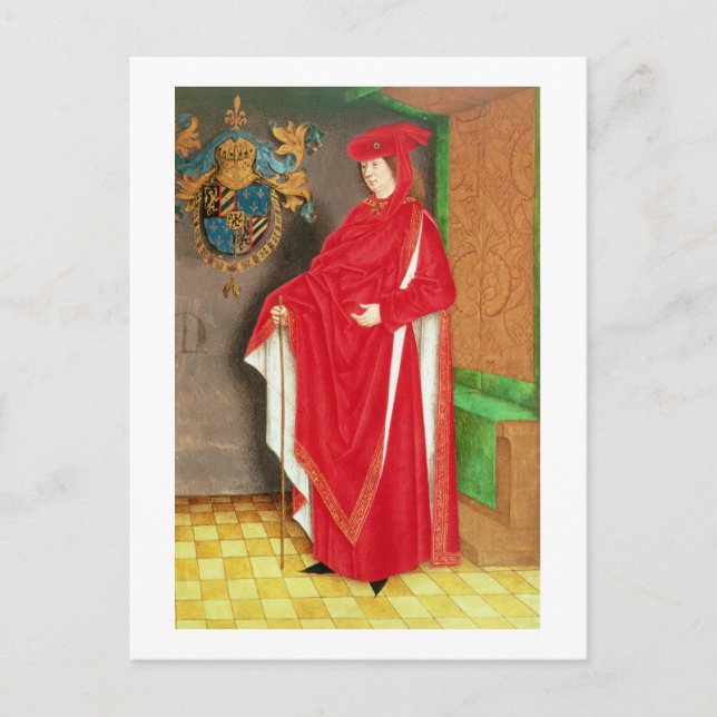 Cartão Postal Harley Ms 6199 f.57 v Philip the Good (1396-1467) (Frente)