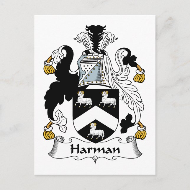 Cartão Postal Harman Family Crest (Frente)