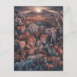 Cartão Postal Harmonia do Reino Animal