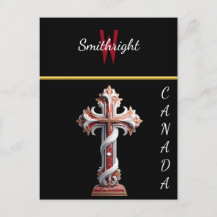 Cartão Postal Harmonia em Vermelho e Branco