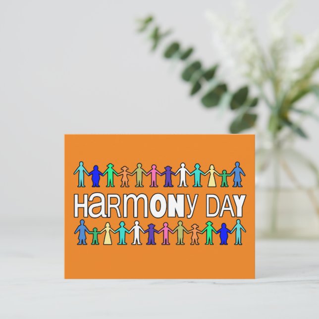 Cartão Postal Harmony Day Austrália (Em pé/Frente)