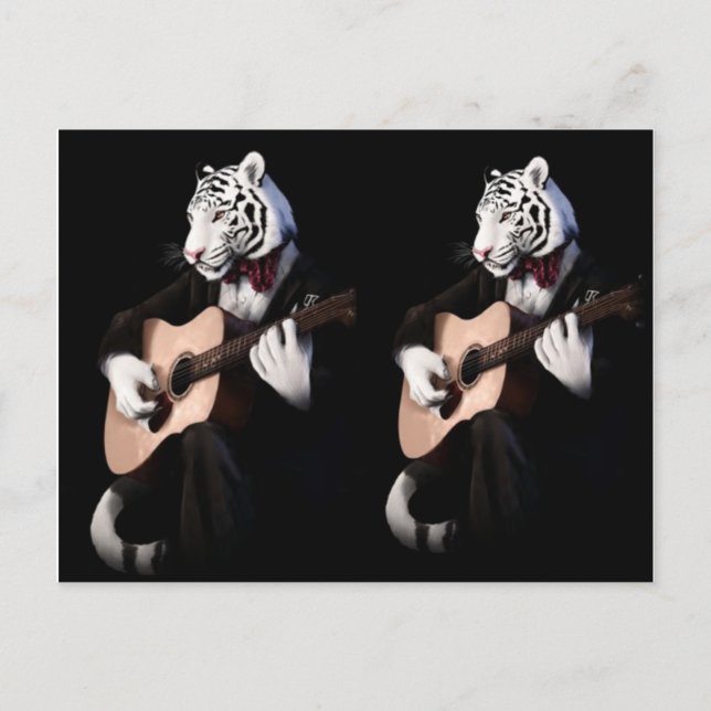 Cartão Postal Harmony Tiger – Elegant Postcard Design (Frente)