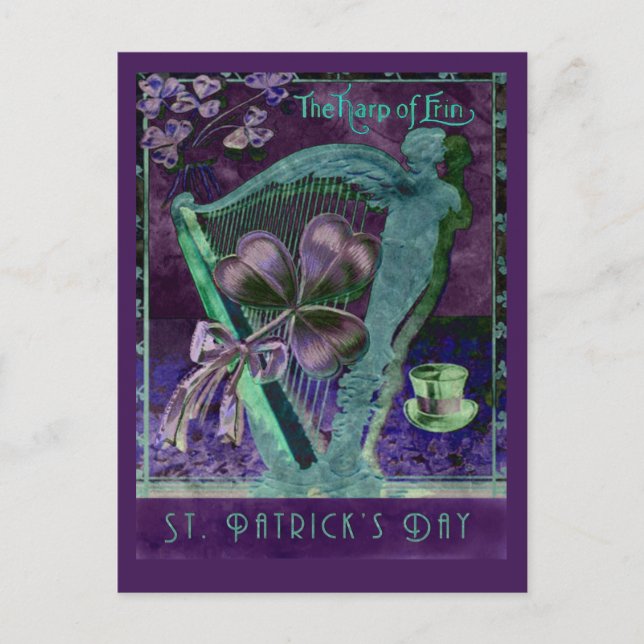 Cartão Postal Harp de Erin (Frente)