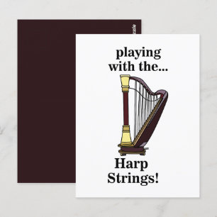 Cartão Postal Harp Instrumento Musical Harpa
