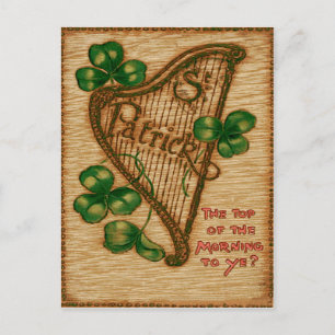Cartão Postal Harpa da Erina Shamrock Topo da Manhã