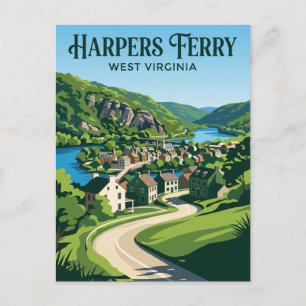 Cartão Postal Harpers Ferry EUA