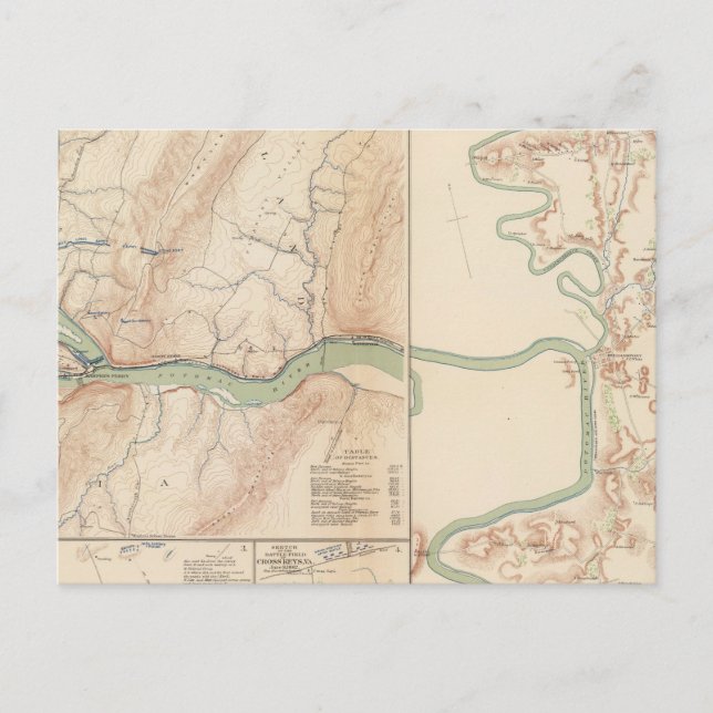 Cartão Postal Harper's Ferry, Hagerstown, Funkstown (Frente)