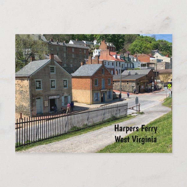 Cartão Postal Harpers Ferry, Virgínia Ocidental (Frente)