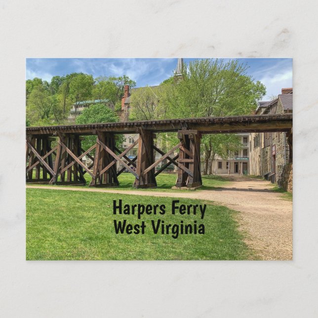 Cartão Postal Harpers Ferry West Virginia (Frente)