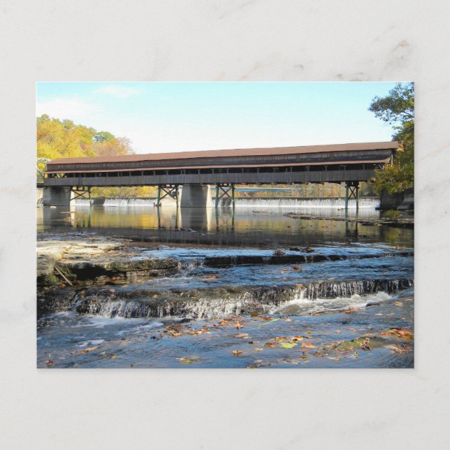 Cartão Postal Harpersfield Covered Bridge Ashtabula County Ohio (Frente)