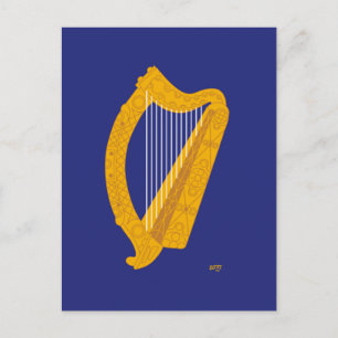 Cartão Postal Harpes de Brian Boru - Símbolo da Irlanda