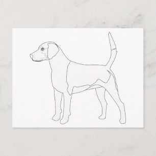 Cartão Postal Harrier Ready to Color Design