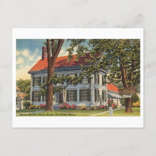 Cartão Postal Harriet Beecher Stowe House em Brunswick, Maine,