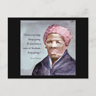 Cartão Postal Harriet Tubman & Citação