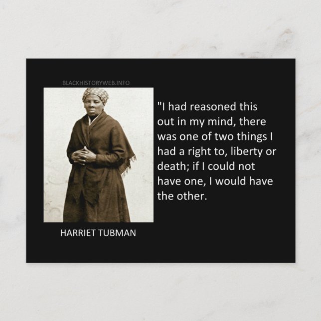 Cartão Postal Harriet Tubman Cote (Frente)