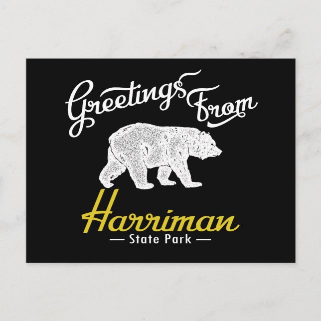 Cartão Postal Harriman State Park Bear (Frente)