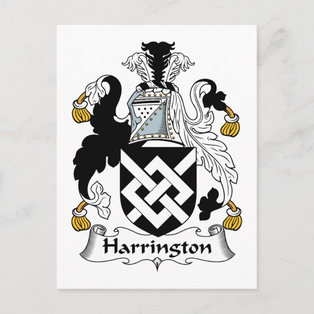 Cartão Postal Harrington Family Crest (Frente)