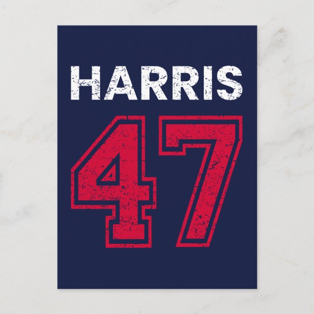 Cartão Postal Harris 47 I - Kamala Harris Para Presidente (Frente)