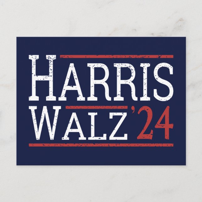 Cartão Postal Harris Walz Eleição 2024 I (Frente)