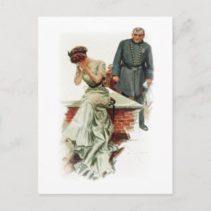 Cartão Postal Harrison Fisher Girl quando um homem Casado preso