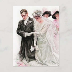 Cartão Postal Harrison Fisher: O Casamento