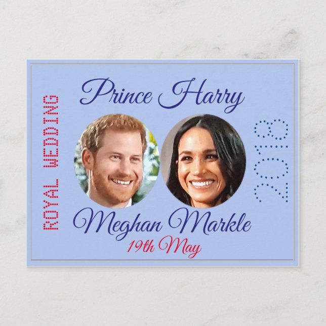 Cartão postal Harry e Meghan (Frente)