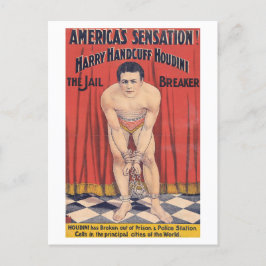 Cartão Postal Harry Handcuff Houdini, o quebrador da prisão de 1