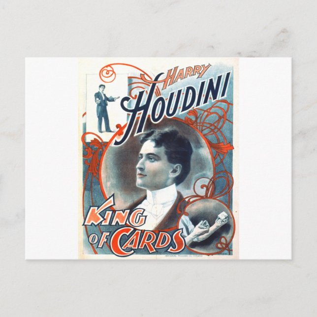 Cartão Postal Harry Houdini (Frente)