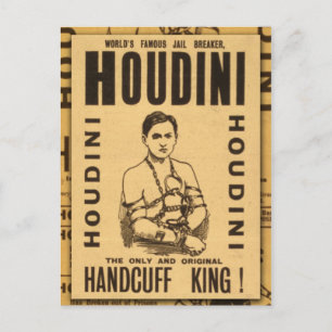 Cartão Postal Harry Houdini, Handalgff King!