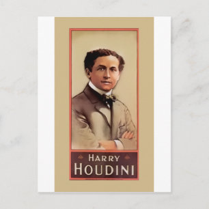 Cartão Postal Harry Houdini Illusionista ~ Magicial ~ Escapologi