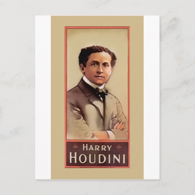 Cartão Postal Harry Houdini Illusionista ~ Magicial ~ Escapologi (Frente)