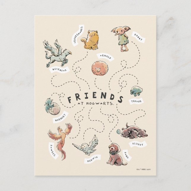 Cartão Postal HARRY POTTER™ | Amigos de Hogwarts (Frente)